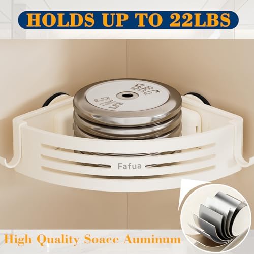 Corner Shower Caddy Suction Cup, No-Drilling Hanging Shower Shelves with Hooks, Waterproof & Rustproof Removable Shower Organizer for Bathroom Storage - Image 3