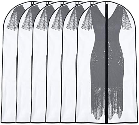 Garment Bags for Hanging Clothes 24'' x 48'' (Set of 6) Suit Covers for Closet Garment Bag Suit Cover for Suits Jacket Dresses Clothes Storage [Upgraded Version] by UOUEHRA