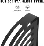 NearMoon Bathroom Shower Caddy 2 Pack, 304 Stainless Steel Shower Organizer with 2 Hooks, No Drill (Corner Shelf, Matte Black) - Image 4