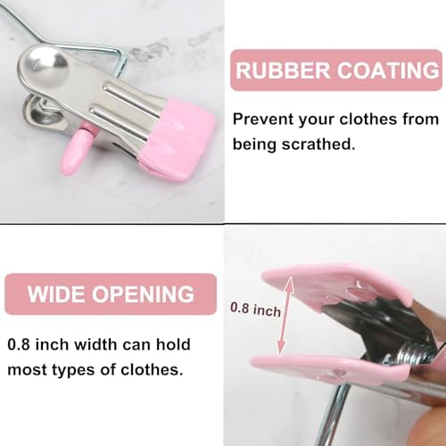 Boot Hangers for Closet, Hanging Clips Laundry Hooks Clothes Pins Closet Hanger Organizer Clamps Socks Towel Clips Heavy Duty Clothespins Bulk Hanger Clips for Closet Travel Pants Socks Handbags - Image 5