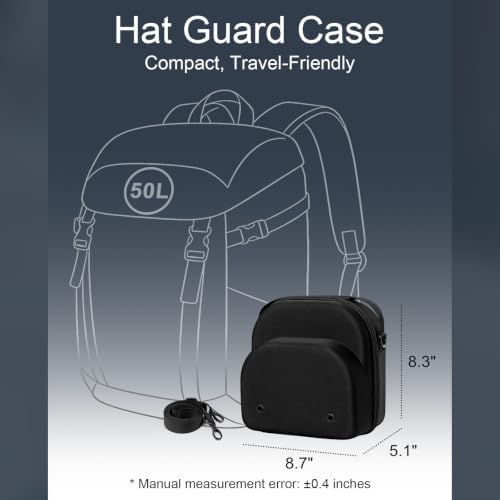 Epesoware Small Hard Hat Travel Case, Ideal for 2 Baseball Caps - Image 4