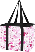 Trunk Organizer Collapsible Car Organizer with Handle Car Storage Box Bin for Groceries SUV Utility Tote Bag Portable Vehicle Container Pink Terrazzo by WelcometoElliTarr