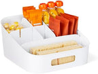 YouCopia ShelfBin Adjustable Snack Bin, BPA-Free Divided Storage Basket for Kitchen Pantry Organization, One Size, Speckled White by YouCopia