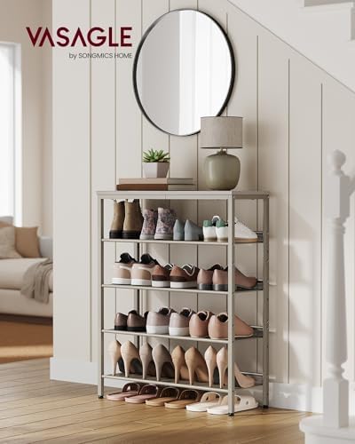VASAGLE 5-Tier Shoe Rack, Adjustable, Freestanding - Image 2