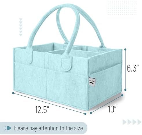 Mr. Pen- Baby Diaper Caddy Organizer, Light Blue - Image 2