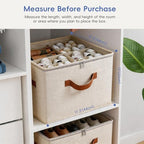 Shoe Organizer for Closet, 3 Pack Shoe Storage Bins with Clear Cover, Adjustable Dividers Fits 24-48 Pairs, Beige - Image 2