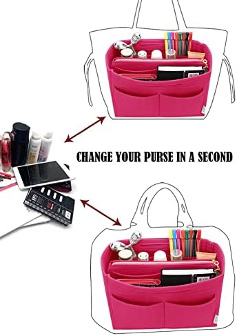 LEXSION Felt Purse Organizer Insert, Tote Bag Shaper Dividers with 5 Sizes - Image 5