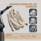Sishynio Velvet Hangers 30 Pack, Slim Flocked Clothes Hangers Beige - Image 3