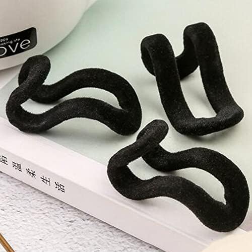 WARMBUY Velvet Cascading Hanger Connector Hooks Organizer, Black, 40 Pack - Image 3