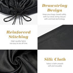 3Pack Drawstring Dust Bags for Handbags Silk Purses - Image 3
