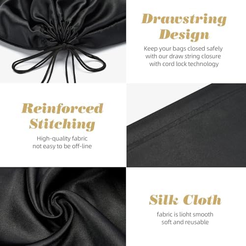 3Pack Drawstring Dust Bags for Handbags Silk Purses - Image 3