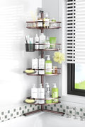 Standing Corner Shower Caddy - Rustproof Bathroom Shower Stand Shelf by Aitatty