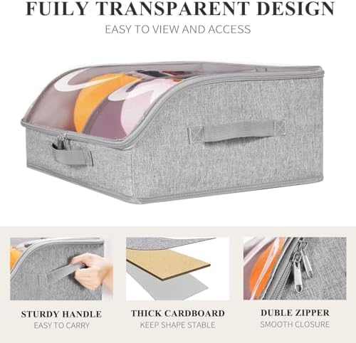 Hat Organizer for Baseball Caps, Large Hat Storage Box for Closet, Gray - Image 7