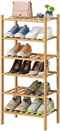 viewcare Small Shoe Rack, 6-Tier Shoe Shelf for Entryway, Bamboo Wood Shoe Rack for Closet & Hallway, Long 17.2IN | Beautiful | Functional | Sturdy | Durable by VIEWCARE