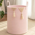 OIAHOMY 80L Nursery Hamper Laundry Basket Laundry Hamper Pink by MasterofSpaceOptimization