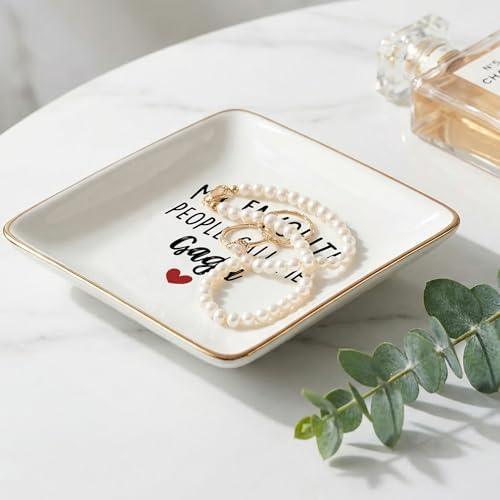 Gaga Gifts Jewelry Dish Tray, Best Grandma Mother's Day Birthday Gifts from Grandkids Ceramic Jewelry Tray for Rings Earring Bracelet Necklace, Grandmother Gift Trinket Dish for Women - Image 5