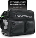 PowerNet Rolling Bucket Bag, Holds 2 6-Gallon Bucket of Baseballs & Softballs, Storage Pockets for Baseball Bat, Gloves & Scoreboards, Fits Launch F-lite Pitching Machine & Balls by PowerNet