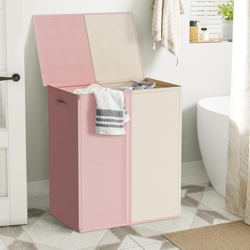 WOWLIVE Double Laundry Hamper with Lid, 154L Large Laundry Basket Organizer - Image 3