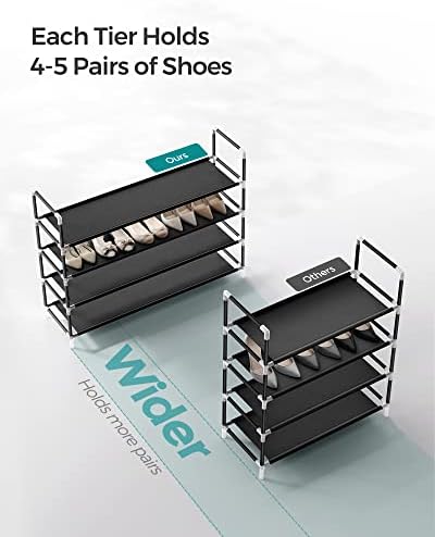 SONGMICS 4-Tier Shoe Rack, Shoe Storage for Hallway Closet - Image 5