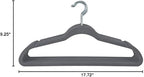 Simplify 10 Super Slim Velvet Huggable Hangers in Grey - Image 2