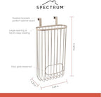 Spectrum Ashley Over The Cabinet Plastic Bag Holder (Satin Nickel Powder Coat) - Grocery & Recycling Bag Dispenser for Kitchen, Bathroom, Under Sink, Home, & Apartment Organization - Image 5