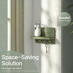 Rebee Vision Small Key Holder Wall Mount with Shelf for Room Decor, Green - Image 4