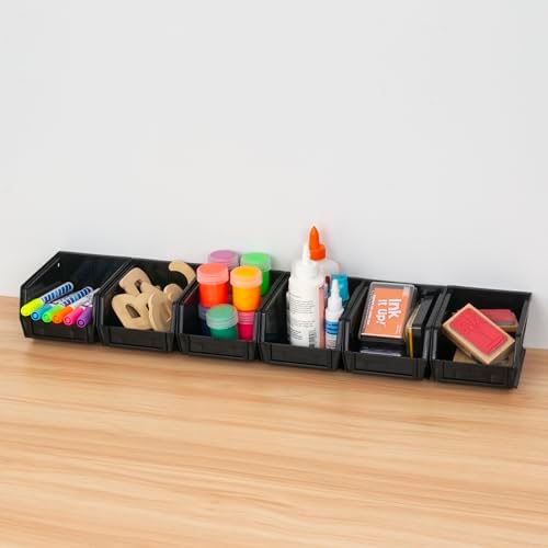 Akro-Mils 30210 AkroBins Plastic Storage Bins, Space-Saving Stackable Bins for Garage, Pantry, Craft Organization, 5" x 4" x 3", Black, (Pack of 24) - Image 5