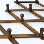 AMAPON Accordion Wall Hanger Expandable Coat Hat Rack 13Peg (Walnut) - Image 5
