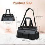 JKAOO Large Wearable Cleaning Caddy Bag with Handles, Gray - Image 2