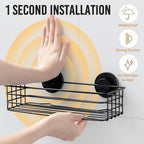 LEVERLOC Shower Caddy Suction Cup, 3 Pack Heavy Duty Bathroom Organizer - Image 2