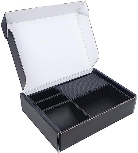 Zcaukya Men's Valet Tray, 5 Compartments, Black - Image 7