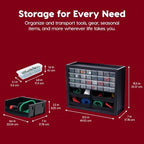 IRIS USA 32-Drawer Organizer with 4 Bins and Dividers, Garage Tool, Black - Image 2