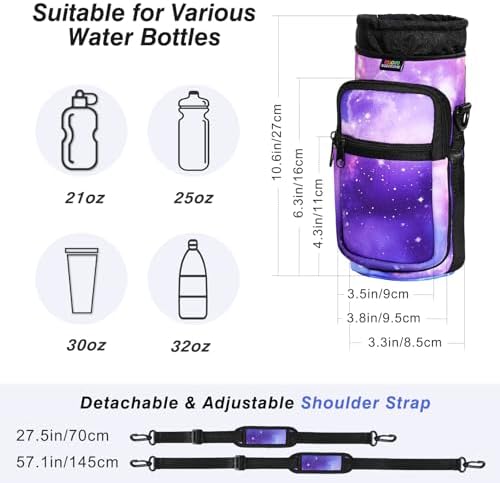 Nuovoware Magnetic Gym Bag, 25oz/32oz, Water Bottle Carrier, Starry Purple - Image 4