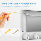 Acrylic Key Holder Wall Mount Mail Organizer for Wall with Shelf Storage Drawer and 5 Hooks, Clear - Image 5