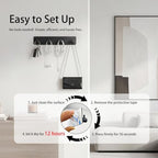StrugDeas Key Holder for Wall with 2 Self-Adhesive Tapes, Black - Image 6