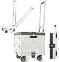 Wellmax Rolling Crate with Wheels, Foldable Utility Cart, 132 lb, White by Wellmax