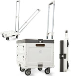 Wellmax Rolling Crate with Wheels, Foldable Utility Cart, 132 lb, White by Wellmax