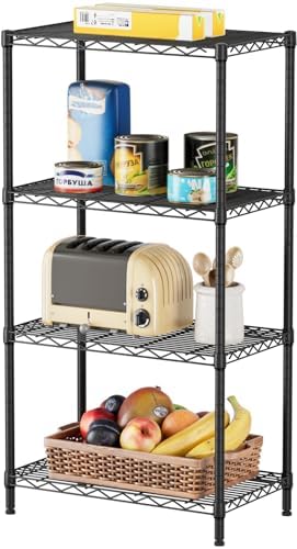 SINGAYE 4 Metal Shelves Wire Shelving Storage Shelf Adjustable Unit Pantry by SINGAYE