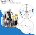 360° Rotating Makeup Organizer 11.5" Clear Turntable Lazy Susan Organizer for Vanity, Bathroom Counter, Pantry, Cabinet, Spinning Cosmetic Storage Holder with 5 Dividers for Skincare, Makeup Brushes - Image 4
