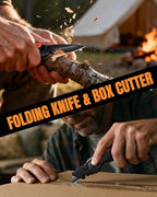 4-in-1 Multitool Folding Utility Knife Box Cutter, Pocket Knives with Belt Clip, Quick-Change Razor Knife with Blade Storage, Navajas para Trabajo,Fathers Day Dad Gifts, Extra 10 SK5 Blades - Image 4