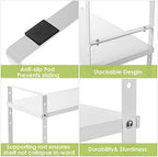 Across-Star Expandable Cabinet Shelf Organizer Rack, Stackable Kitchen Counter Storage Shelves Stand, Adjustable Height Pantry Shelf Spice Rack (White, 2 Pack) - Image 6