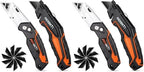 REXBETI Box Cutter 4-Pack, Utility Knife with Blade Storage, 36 Blades by REXBETI
