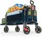 Timber Ridge 49" Extra Long Collapsible Folding Wagon with Tailgate&Brakes by TIMBERRIDGE
