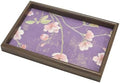 Wooden Valet Tray Floral Base Catchall Nightstand Organizer, Purple Blossom by Unknown