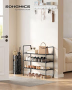 SONGMICS 3-Tier Shoe Rack, Shoe Storage for Hallway Closet - Image 2