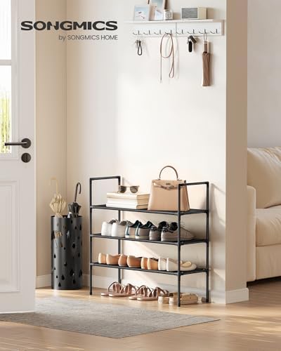 SONGMICS 3-Tier Shoe Rack, Shoe Storage for Hallway Closet - Image 2