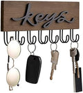 Mkono Key Holder for Wall Decorative with 7 Hooks, Wall Mounted Keys Hanger Organizer Rustic Wood Hanging Key Hooks Home Decor Farmhouse Entryway, Hallway, Office by Mkono