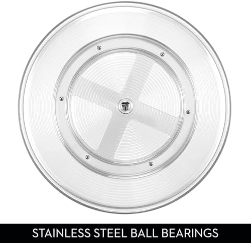 iDesign 11-Inch Round Lazy Susan Organizer, Set of 2, Clear - Image 4