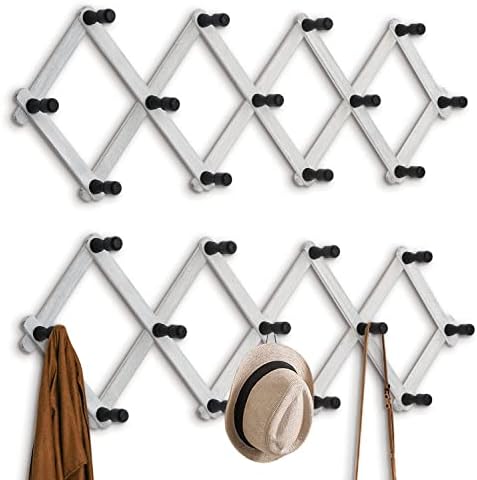WGFKVAS 2 Pack Expandable Coat Rack, Accordion Wall Hanger by WGFKVAS