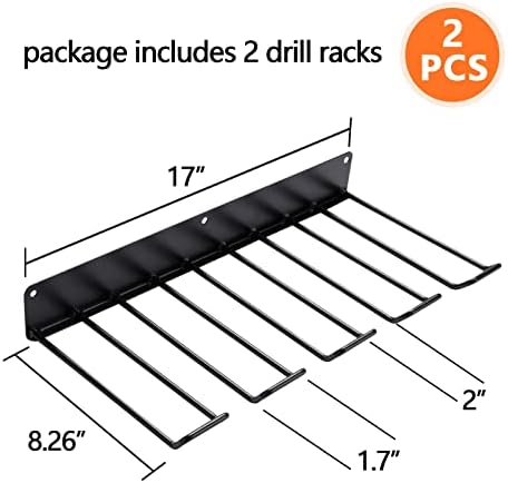 UU-Major Drill Holder Wall Mount,Power Tool Organizer,Heavy Duty Garage Tool Organizers and Storage,2 Pack Power Tool Storgae Racks Set Solid Metal Black… - Image 3